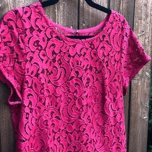 Red Lace Dress, LOFT Outlet, Size 10